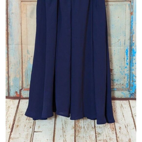 Lush Womens Size Medium Blue Sleeveless Surplice Neck Fit & Flare Dress - Picture 5 of 7
